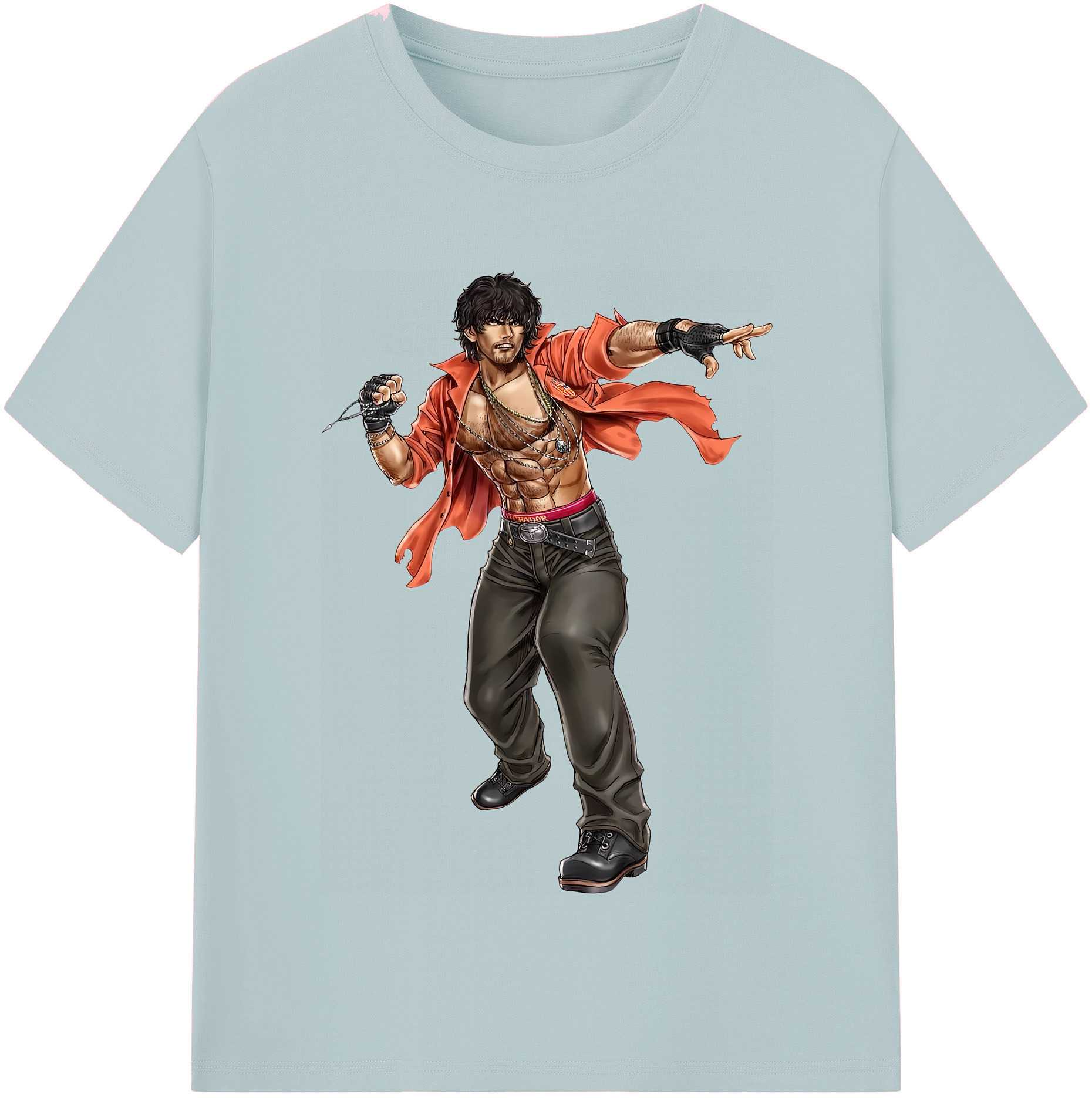 （画像用） 北斗の拳 Fist of the North Star 綿100％半袖Tシャツ（フロントプリント）